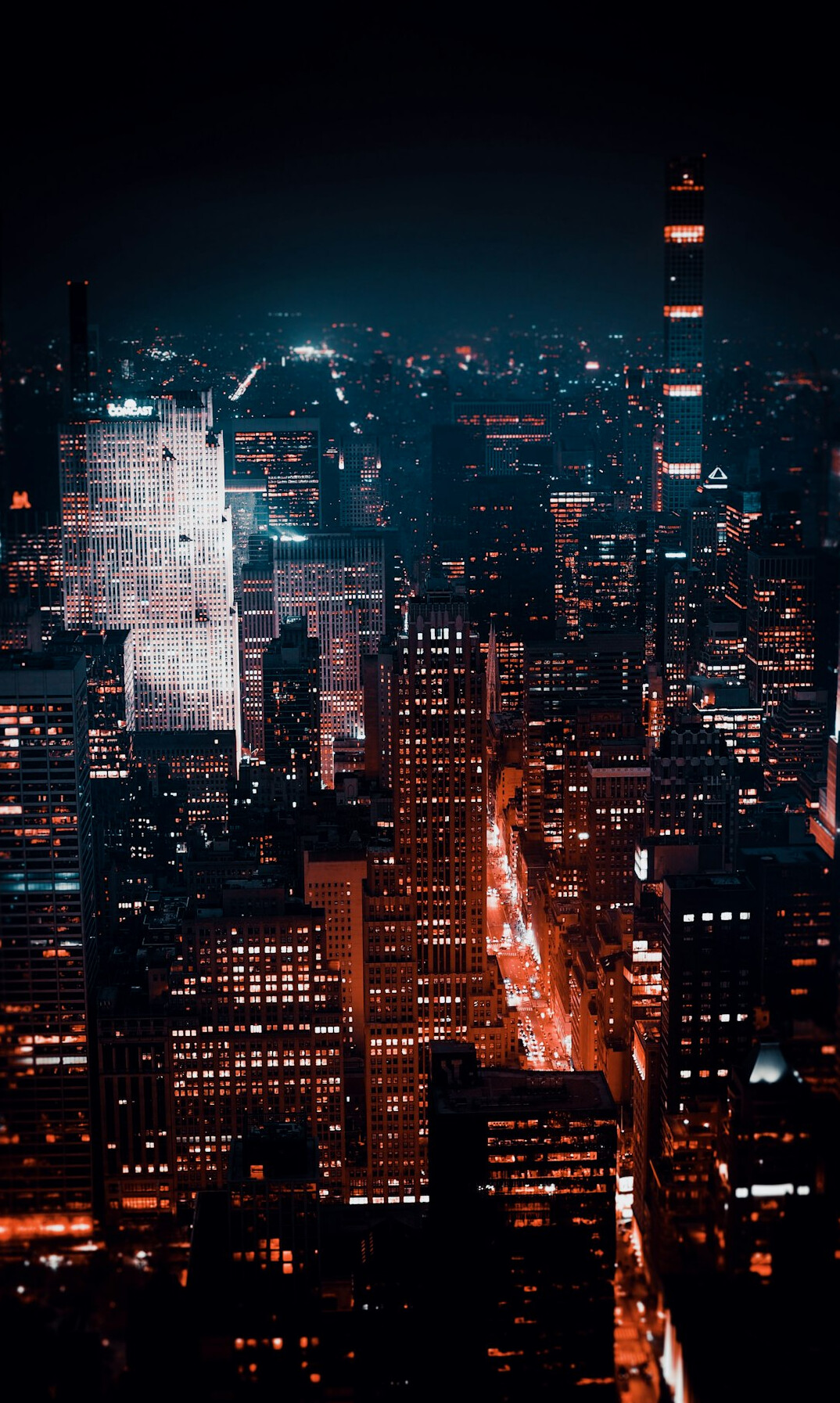 nighttime city lights