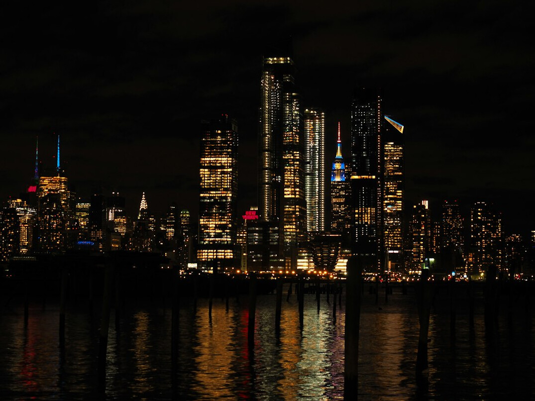 city lights at night